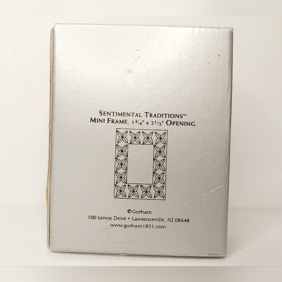 Gorham 1831 Sentimental Traditions Mini Lead‎ Crystal Frame - Picture 3 of 5